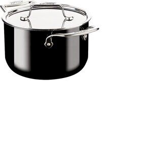 All-Clad FUSIONTEC Natural Ceramic with Steel Core Soup Pot, 4 quart, Onyx